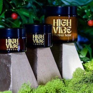 Ground + Glow Bundle - Tallow Balms for Face + Body - Blue Tansy, Sea Buckthorn, Frankincense - Face Cream - Body Butter - Glass Jar