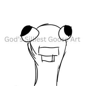 Silly God&#39;s Silliest Goose Art God&#39;s Colorful Funny Wall Art Cute Tween Room