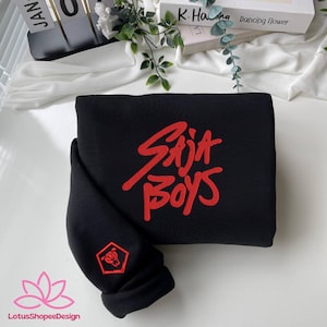 KPOP Band Saja Boys Embroidered Sweatshirt, Demon Hunter Fan Shirt, Jinu Shirt, Demon Hunters Tiger Tee, Saja Boys Fan Gift