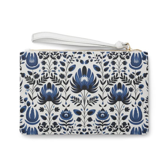 designer blue clutches purses
