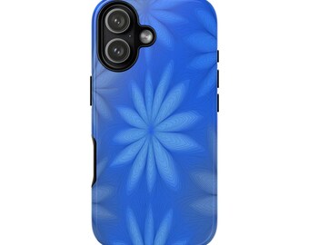 IPHONE 17 TOUGH Cases All 17 Models Available Durable Impact Resistant Glossy Or Matte Finish Blue Leaf Design Dual Layer Protective Cases