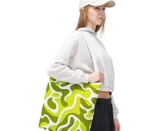 CAMO FASHION TOTE Bag Dual Green Design Everywhere Everyday Carryall Durable Quality Travel Tote Gift Idea Family Friendly Best Seller Tote