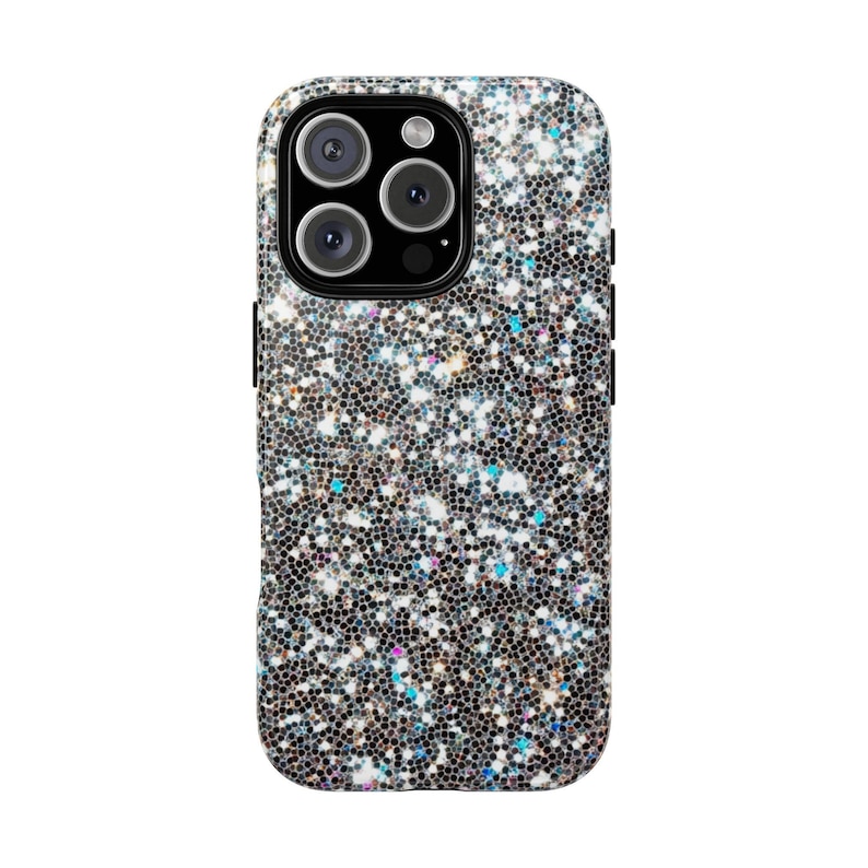 SPARKLING GLITTER iPhone Case, Best Seller All 17 Models Available iPhone Tough Cases, Stylish Fashion, Durable, Double Layer Protection image 1