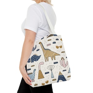 Playful Dinosaur Tote Bag, Cute Design for Kids, Eco-Friendly Best Seller Tote, Fun Gift for Birthdays, Nursery Decor, Ideal for Parents