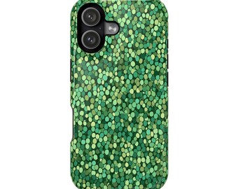 NEW iPHONE 17 Magnetic Cases Impact-Resistant Durable Protective Glossy Or Matte Premium Finish Emerald Green Glitter iPhone 17 Cases
