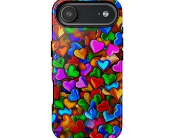 IPHONE TOUGH CASES All 17 Models Available Best Seller iPhone Case, Expressive Love Vibe Double Layered Protection Glossy Or Matte Finish