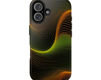 HARMONIC WAVE TOUGH Coque pour iPhone Wavy Chill Vibe Design Coques de portables Robuste, léger, durable, résistant aux chocs, cadeau pour iPhone