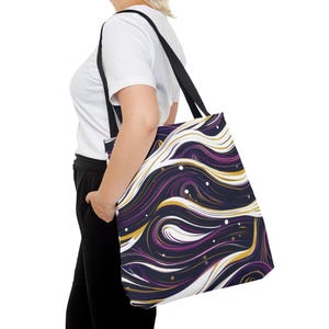 Elegant Chic Wave Tote Bag - Trendy Design, Gift for Art Lovers, Perfect for Shopping, Beach, or Everyday Use, Best Seller Tote