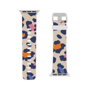 Stylish Leopard Print Apple Watch Band, Fashionable Watch Strap, Trendy Wrist Accessory, Perfect Gift for Her, Bold Animal Print Style