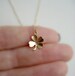 Four Leaf Clover Necklace Gold Minimalist Layered Jewelry Choose Your Pendant Shamrock, Camera, Anchor, Heart, Honey Comb 