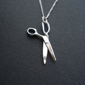 Sterling Silver Scissors Necklace Tailor Necklace Hairdresser Jewelry Hair Stylist Necklace Minimalist Necklace Gift For image 3