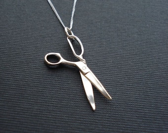 Sterling Silver Scissors Necklace Tailor Necklace Hairdresser Jewelry Hair Stylist Necklace Minimalist Necklace Gift For