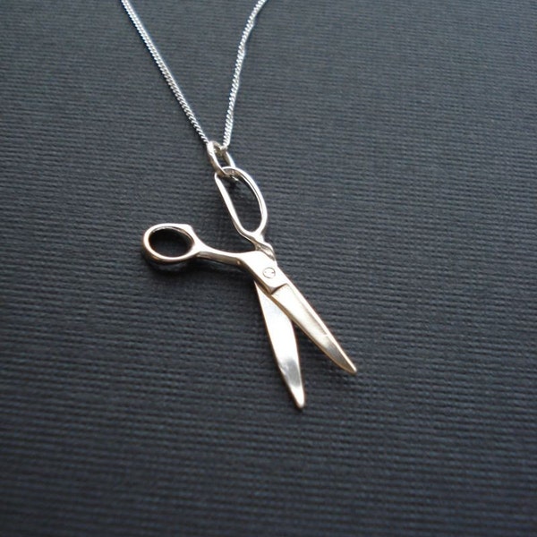 Sterling Silver Scissors Necklace Tailor Handmade Hairdresser Jewelry Hair Stylist Necklace Minimalist Gift For
