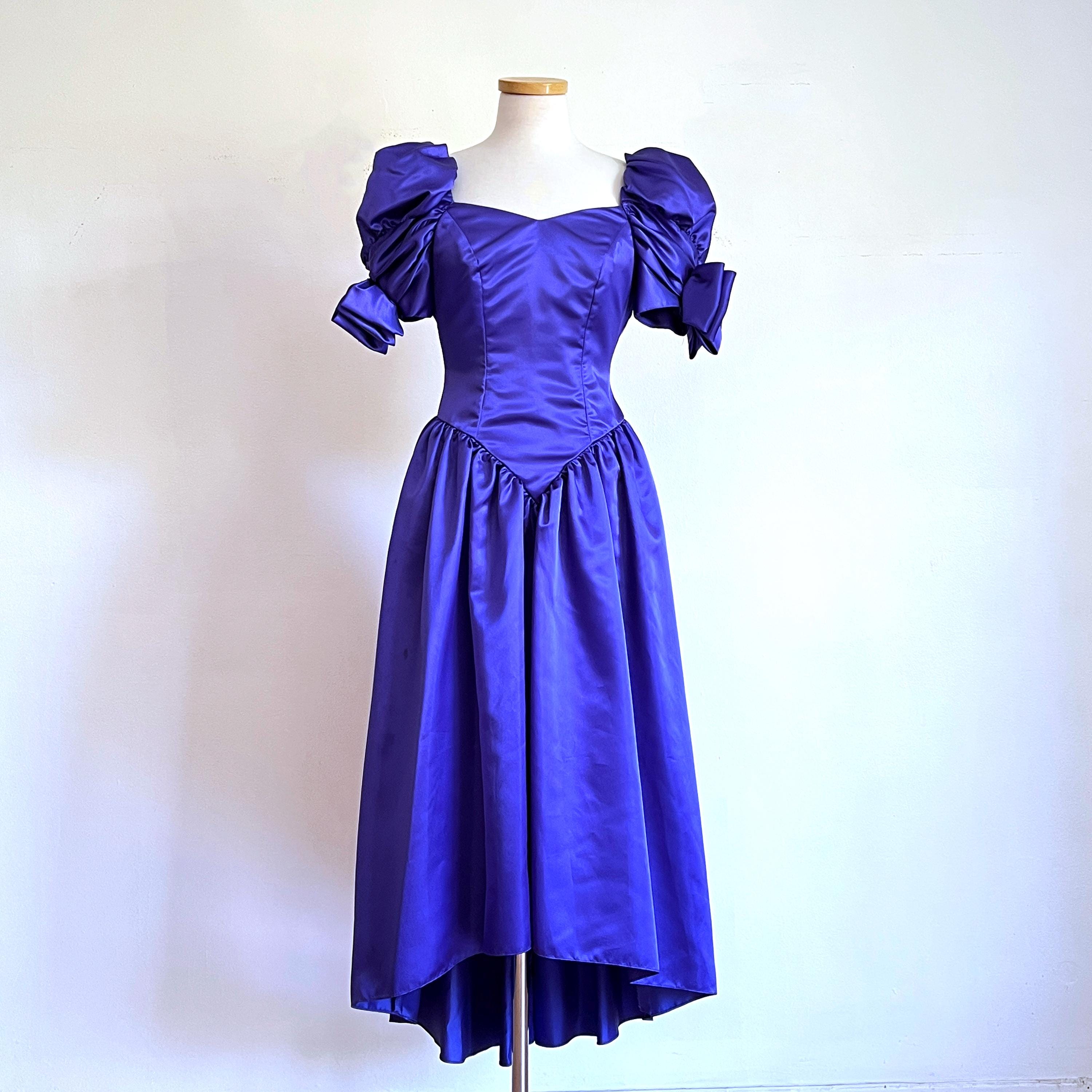 Vintage 80s Purple Satin Princess Prom Bridesmaid Dress Gown Size Small -  Etsy