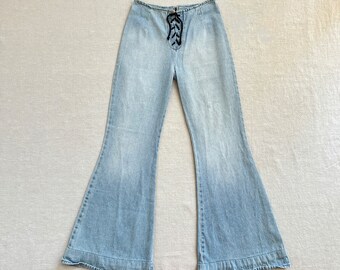 Vintage 70s Jcpenney Super Denim Saddle Flare Wide Leg Jeans Vintage 70s Jcpenney Super Denim Saddle Flare Wide Leg Jeans