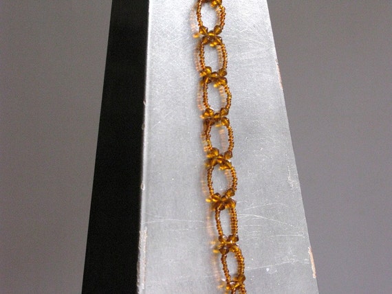 Vintage Glass Bead Choker Necklace - image 4