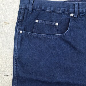 Vintage 1980s Dead Stock Yes Clothing Men's Denim Cargo Carpenter Shorts Size 60 XXXL image 3