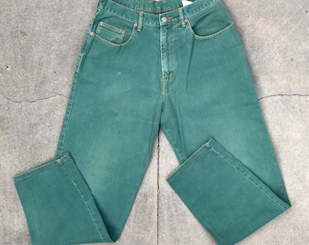Vintage Men's 1990s Lucky Brand Green Jeans Size 32