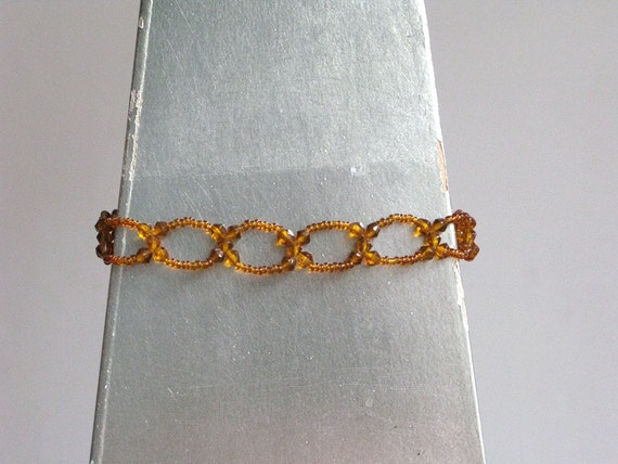 Vintage Glass Bead Choker Necklace - image 1