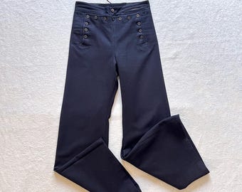 1940s US Navy 14 Anchor Button Dark Blue Wool Military Sailor