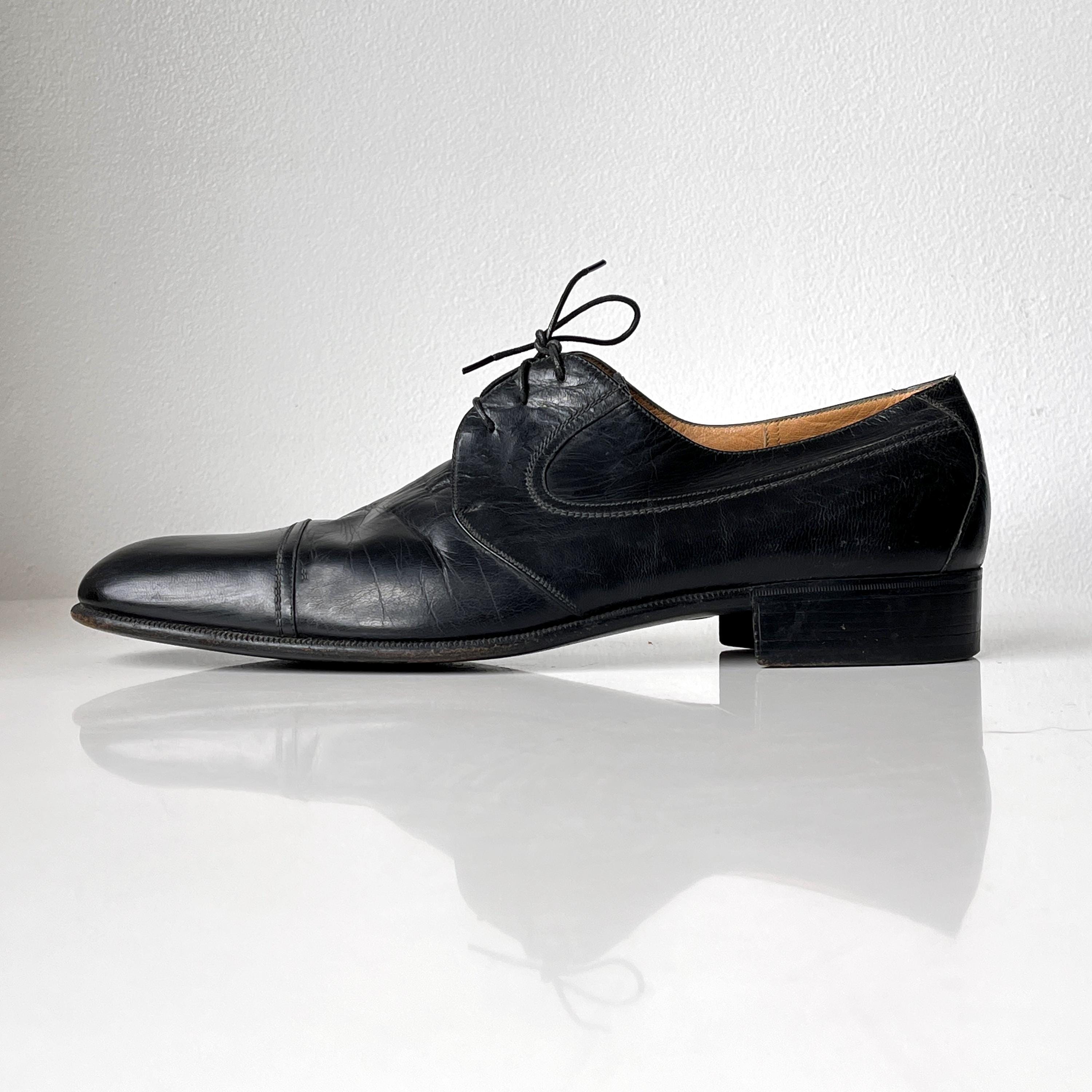Artioli | Black Leather Derby Shoes Black Men main image 2