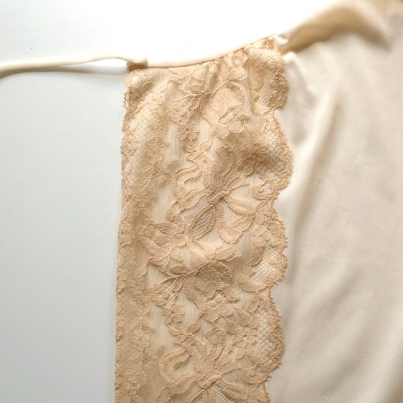 Vintage 1950s Ivory Sheer Lacy Peignoir Bed Jacket - image 4