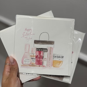 Karte zum Geburtstag für Kinder | Sephora inspiriert lustige Karte | Niedliche Geburtstagskarte für Tween Mädchen | Trendige Illustrierte Karte