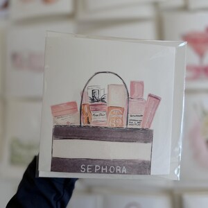 Carte d'anniversaire Sephora, maquillage et soins de la peau