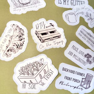 UNIQUE Homesteading/Gardening Stickers 20-pack *water resistant*