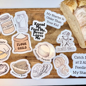 UNIQUE Sourdough Stickers 14-Pack *water resistant*