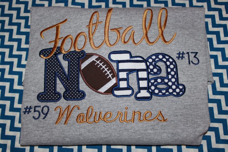 Football Nana school shirt you pick fabric and colors for | Etsy
