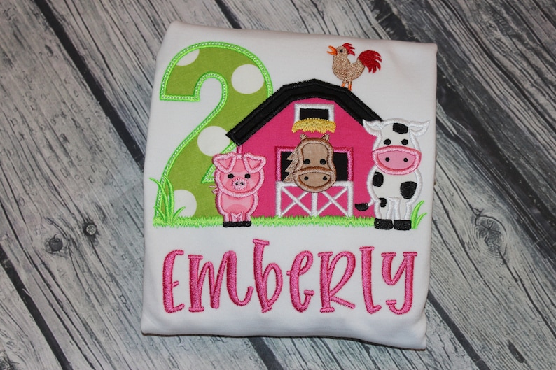 2o cumpleaños Abajo en la camiseta de la granja traje de | Etsy