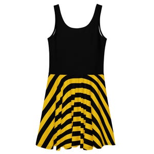 Black Yellow Stripe Dress - Etsy Black Yellow Stripe Dress - Etsy