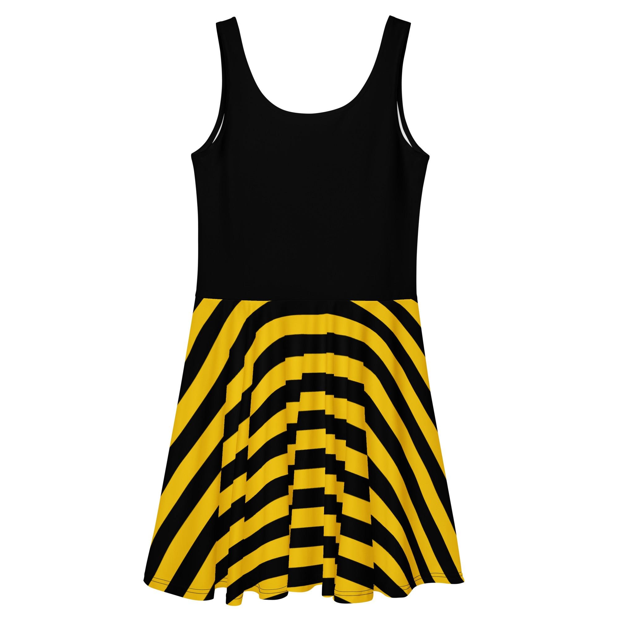 black and yellow striped dress Black/Yellow Striped Silk Shantung main image 0