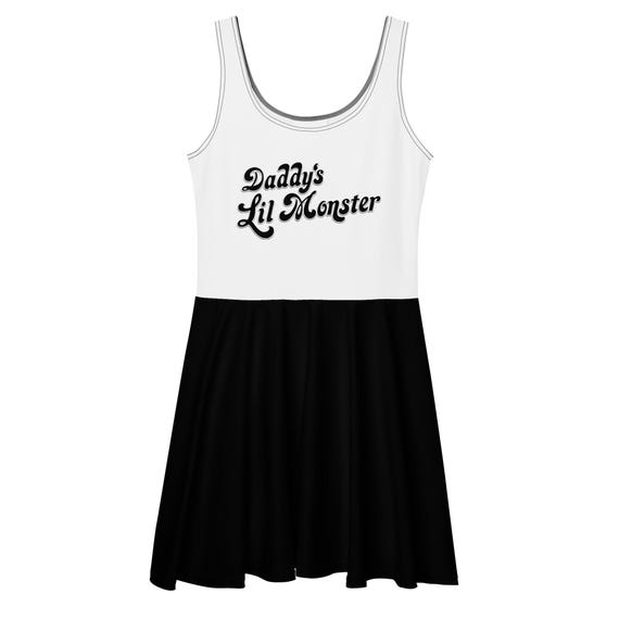 Black and White Skater Dress | Grunge Punk Baddie Style | Villain-Inspired Alt Goth Fashion