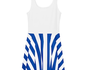 Blue and White Stripe Mini Dress: Sailor Nautical Style - Etsy