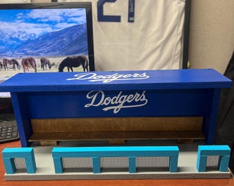 Dodgers logo bobblehead dugout