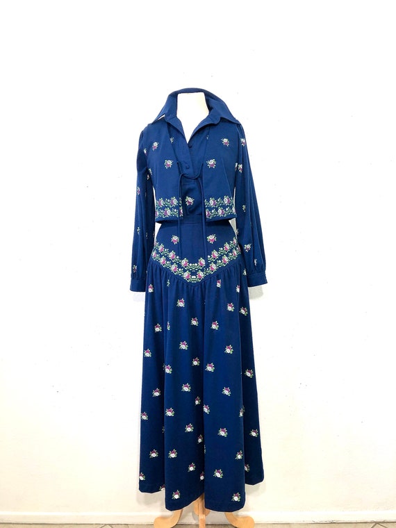 1970s Miss Shaheen Skirt Blouse Top 3 Pieces Set … - image 5