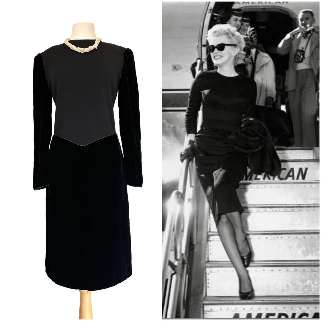 1980s Nina Ricci Boutique Black Wool Velvet Cocktail Dress - Etsy