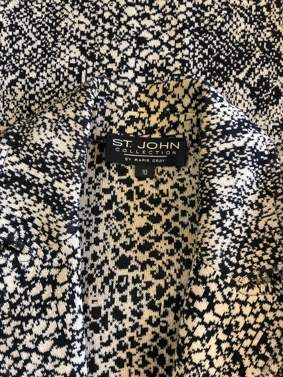 2000’s ST. JOHN COLLECTION ロングジャケットUSA製 Vintage St. John Collection Santana Knit Jacket Snake Print