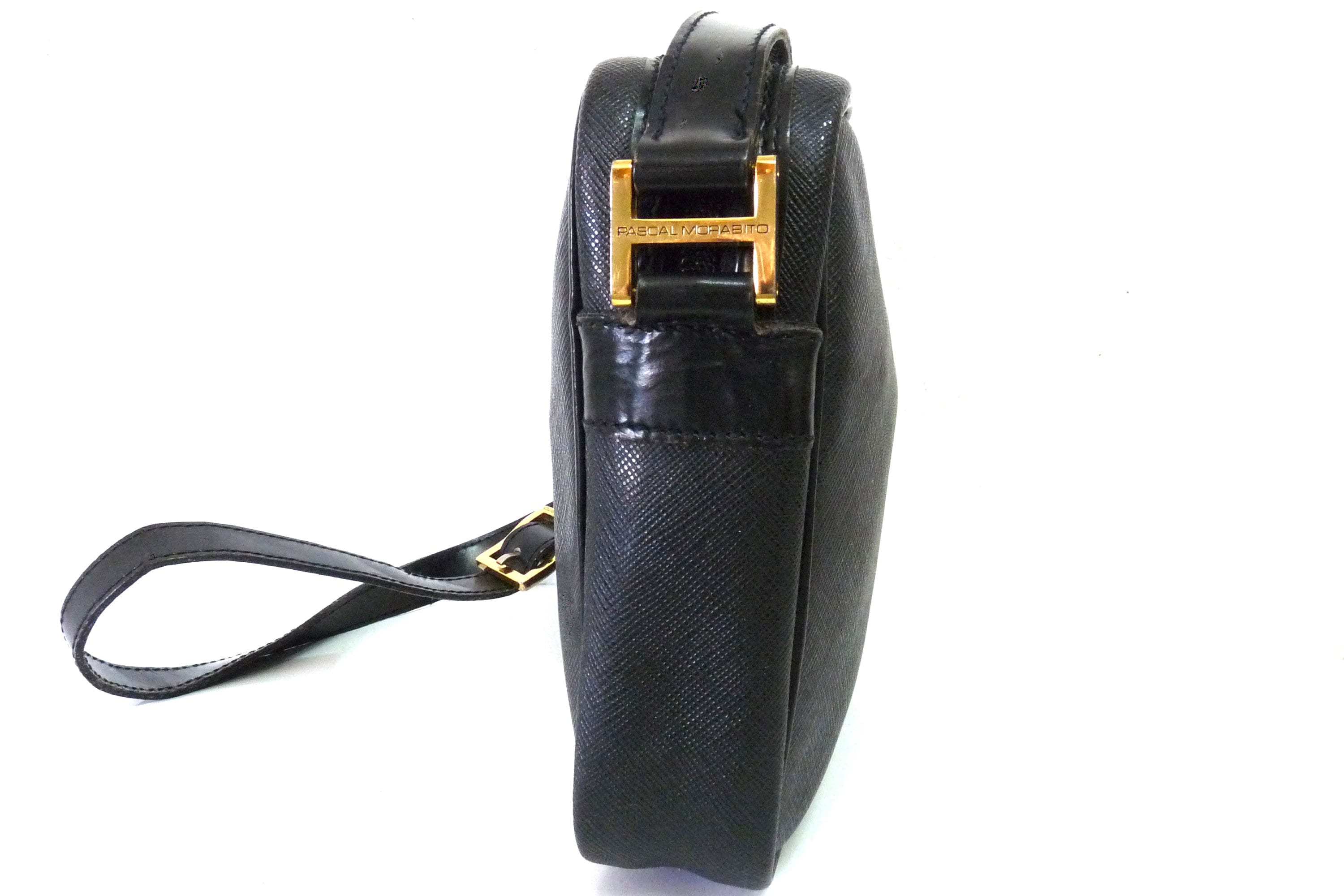 Pascal Morabito Bag Black Leather, Paris France, Shoulder Pascal Morabito Bag Black Leather, Paris France, Shoulder