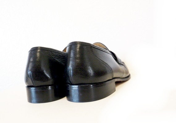 Black leather shoes Nunn Bush Loafers Slip on Braided… - Gem