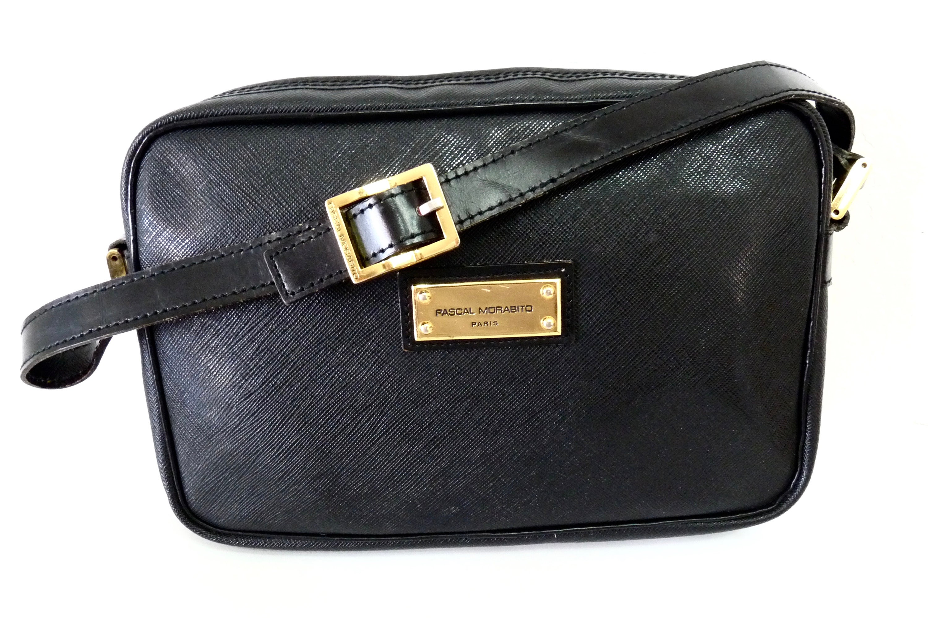 Pascal Morabito Bag Black Leather, Paris France, Shoulder Pascal Morabito Bag Black Leather, Paris France, Shoulder