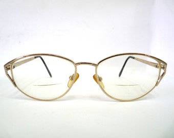 Cat-Eye Glasses Gold Frame Prescription Eyeglasses Reading glasses