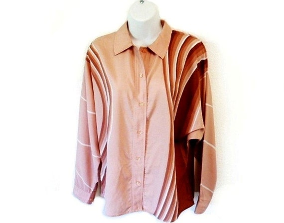 1960s Pucci Silk Blouse Pastel Pink Made in Italy… - image 1