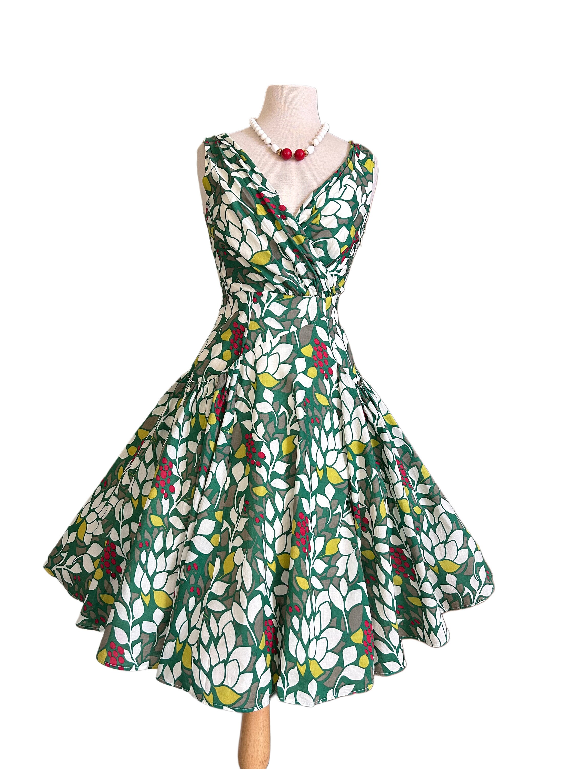 floral retro dresses Vintage 1950s Pink Rose Print Fit & Flare Dress