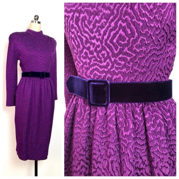 oscar de la renta purple dress