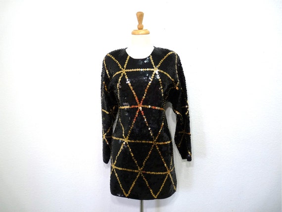 slim fit dress slacks Black Glitter Mesh Pattern V-Neck Bodycon Mini Dress main image 0