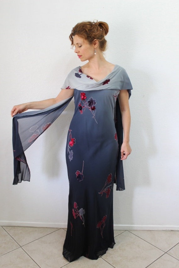 dress with shawl attached