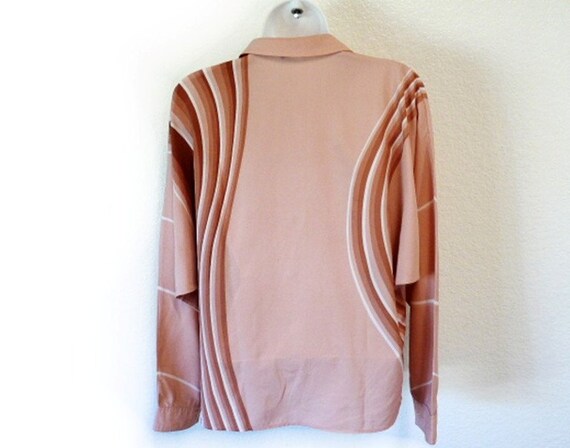 1960s Pucci Silk Blouse Pastel Pink Made in Italy… - image 4